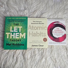 Self Help Book Bundle – Atomic Habits, Courage to Be Disliked & Let Them Theory – Personal Growth, Mindset & Habit Building Books Set for Motivation & Life Improvement