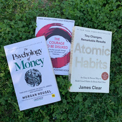 3 Self Help Books Bundle+The Psychology of Money+Atomic Habits & The Courage to Be Disliked | Finance, Habits & Mindset Improvement Collection