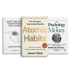 Self Help Books Bundle+Psychology of Money+Atomic Habits & Don’t Believe Everything You Think | Finance, Habits & Overthinking Mindset Collection