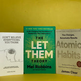 Bestselling Self Help Book Bundle for Mindset Let Them Theory Book + Don’t Believe everything you think + Atomic Habbit (Bundle Edition) Inspiring Self-Improvement Books for Peace and Clarity