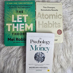 3Self Help Book Bundle – Let Them Theory, Atomic Habit & Psychology of Money – Personal Growth, Mindset & Financial Success Books Set