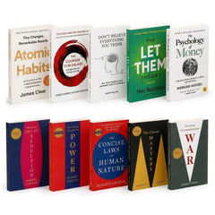 10 Bestselling Robert Greene Concise Power Series 5 Books Bundle + 5 More Self-Help Bestsellers: Atomic Habits, The Psychology of Money, The Let Them Theory, The Courage to Be Disliked & Don’t Believe Everything You Think