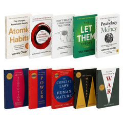 10 Bestselling Robert Greene Concise Power Series 5 Books Bundle + 5 More Self-Help Bestsellers: Atomic Habits, The Psychology of Money, The Let Them Theory, The Courage to Be Disliked & Don’t Believe Everything You Think