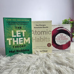 Self Help Book Bundle – Atomic Habits, Courage to Be Disliked & Let Them Theory – Personal Growth, Mindset & Habit Building Books Set for Motivation & Life Improvement