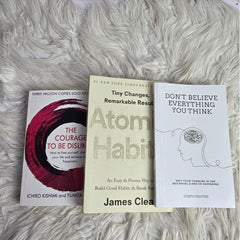 3Self Help Book Bundle – Courage to Be Disliked, Atomic Habit & Don’t Believe Everything – Personal Growth, Mindset & Habit Building Books Set