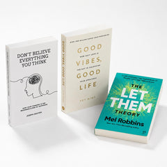 Self Help Book Bundle– Good Vibes Good Life, Let Them Theory & Don’t Believe Everything You Think | Mindset, Confidence & Emotional Growth Collection