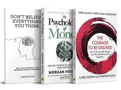3Self Help Book Bundle – Courage to Be Disliked+Psychology of Money & Don’t Believe Everything – Mindset, Confidence & Financial Wisdom Books Set