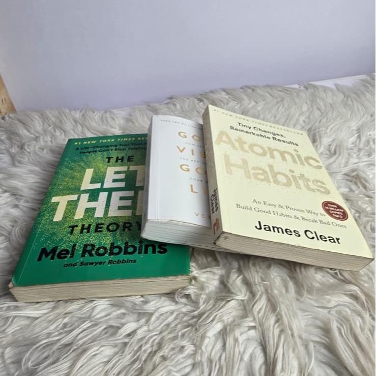 3 Book Self Help Bundle – Let Them Theory + Good Vibes + Atomic Habit – Mindset & Personal Growth