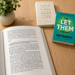 Self Help Book Bundle– Good Vibes Good Life, Let Them Theory & Don’t Believe Everything You Think | Mindset, Confidence & Emotional Growth Collection
