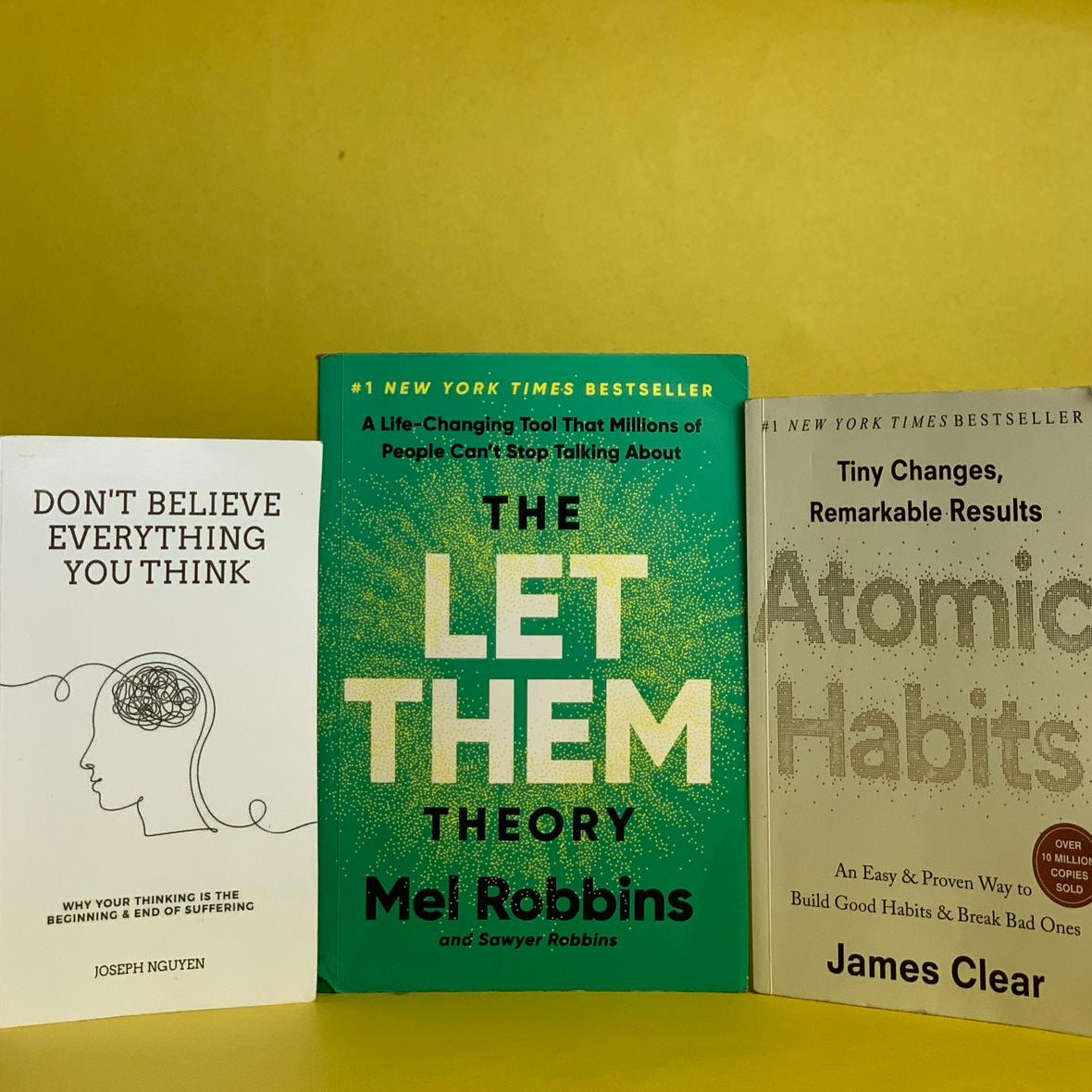Bestselling Self Help Book Bundle for Mindset Let Them Theory Book + Don’t Believe everything you think + Atomic Habbit (Bundle Edition) Inspiring Self-Improvement Books for Peace and Clarity