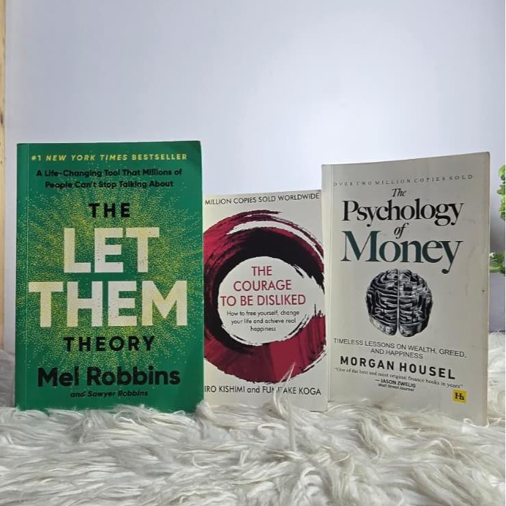 Self Help Book Bundle – Let Them Theory, Psychology of Money & Courage to Be Disliked – Personal Growth, Mindset & Money Habits Guide