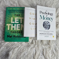 3pcs Bestselling Self Help Book Bundle – Let Them Theory, Good Vibes & Psychology of Money – Personal Growth, Mindset & Financial Literacy Books Set for Motivation & Life Improvement
