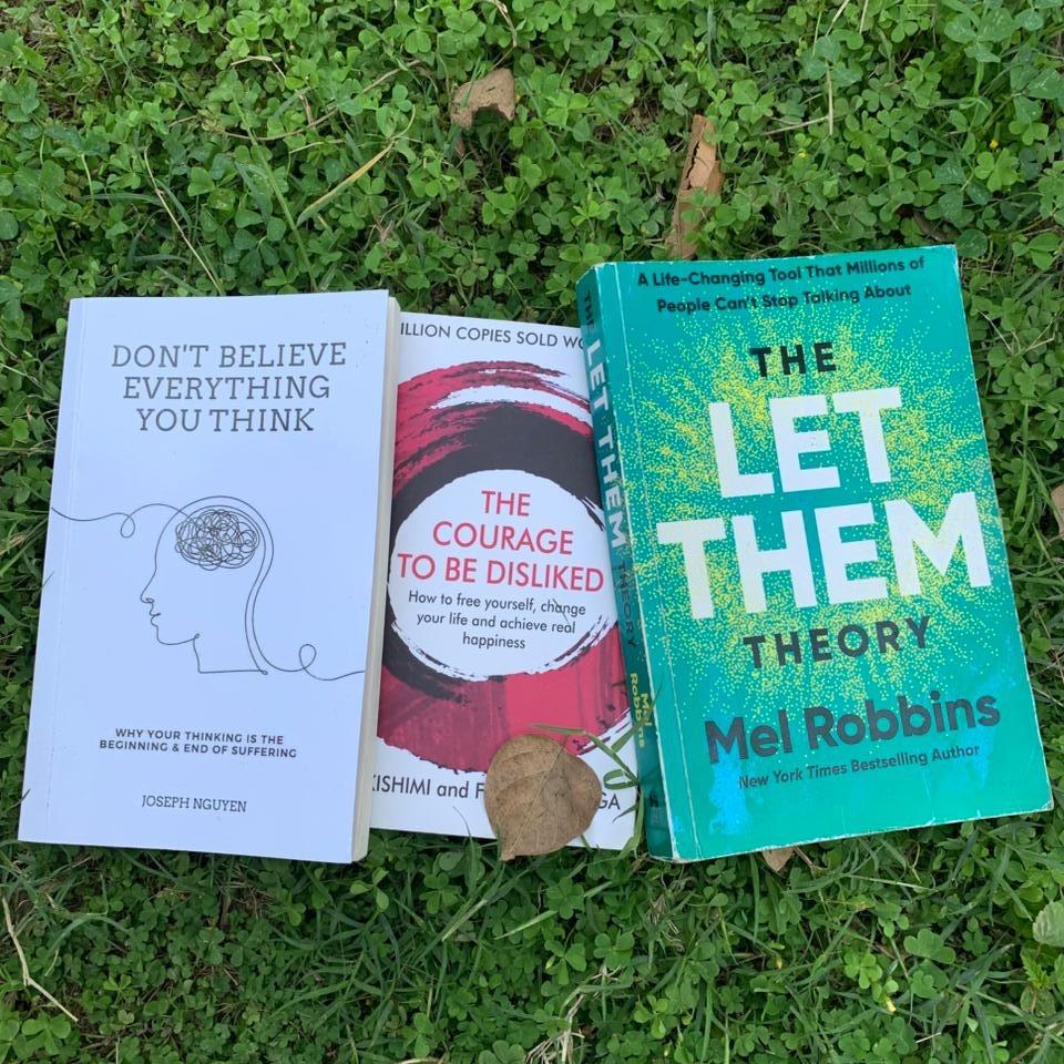 Self Help Book Bundle – Don’t Believe Everything, Courage to Be Disliked & Let Them Theory – Personal Growth, Mindset & Psychology Books Set for Motivation & Life Improvement