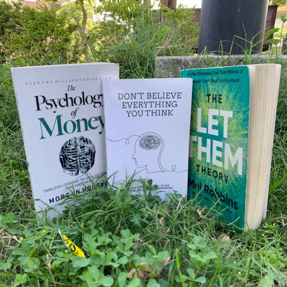 3 Self Help Books Bundle – Don’t Believe Everything You Think, Psychology of Money & Let Them Theory | Mindset