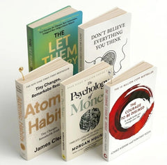 5 Bestselling Self Help Book Bundle for Mindset, Personal Growth, Money Habits and Positive Thinking, Let Them Theory, Atomic Habits, Psychology of Money, Don’t Believe Everything You Think, The Courage to Be Disliked