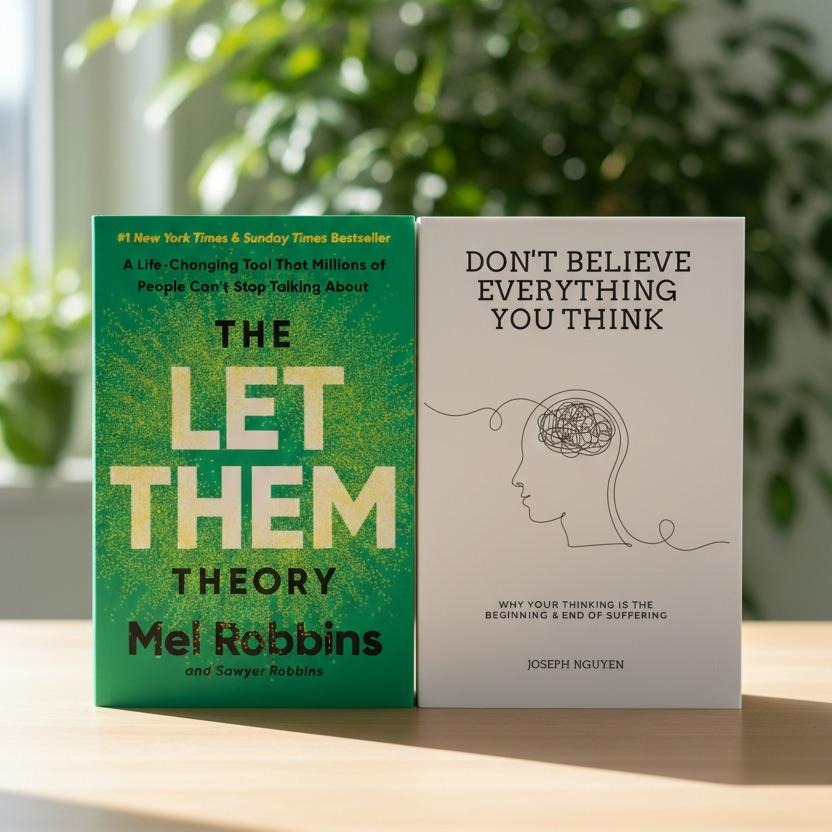 The Let Them Theory + Don’t Believe Everything You Think (Bundle Edition) — 2-Book Set: Inspiring Self-Improvement Books for Overthinking, Peace, and Clarity