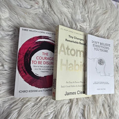3Self Help Book Bundle – Courage to Be Disliked, Atomic Habit & Don’t Believe Everything – Personal Growth, Mindset & Habit Building Books Set