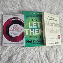 Self Help Book Bundle – Atomic Habits, Courage to Be Disliked & Let Them Theory – Personal Growth, Mindset & Habit Building Books Set for Motivation & Life Improvement