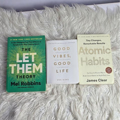 3 Book Self Help Bundle – Let Them Theory + Good Vibes + Atomic Habit – Mindset & Personal Growth