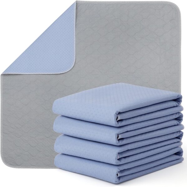 Reusable Dog Training Pads, 36x38 Inch-4 Packs Incontinence Bed Pads,Washable Pee Pads with Fast Liquid Absorbing