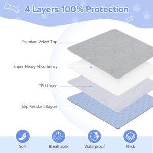 Reusable Dog Training Pads, 72×72 Inch-1 Pack Incontinence Bed Pads,Washable Pee Pads with Fast Liquid Absorbing