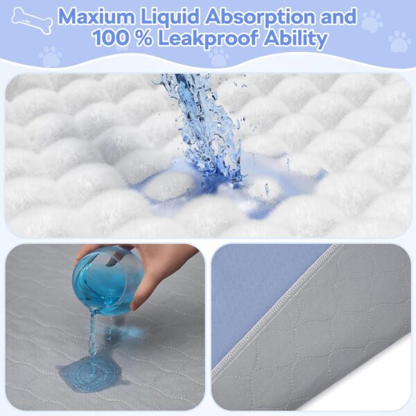 Reusable Dog Training Pads, 36x38 Inch-4 Packs Incontinence Bed Pads,Washable Pee Pads with Fast Liquid Absorbing - Image 5