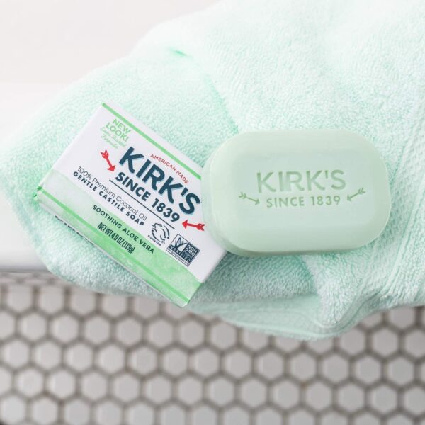 Kirk's Original Coco Castile Bar Soap Soothing Aloe Vera 4 Ounces - Image 2
