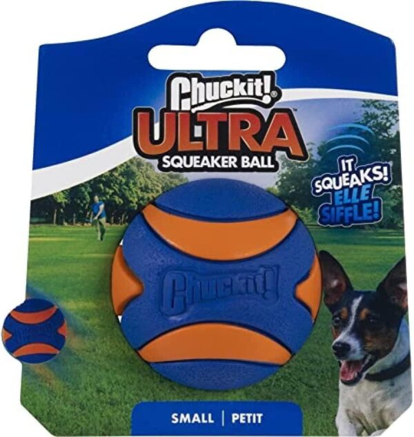 Chuckit Dog Ultra Squeaker Dog Ball, Small (2 Inch), Pack of 1, For Small Breeds