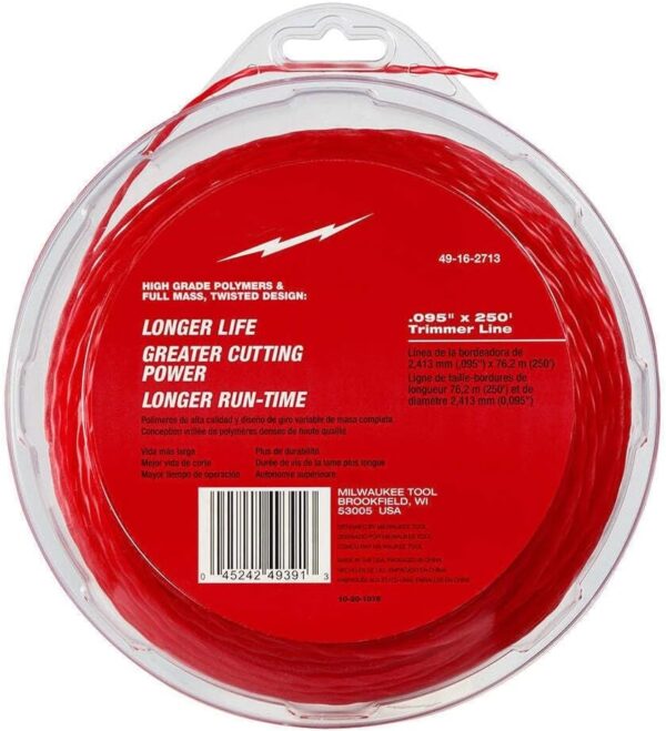 for Milwaukee 49-16-2713 Replacement Trimmer Line .095 in. x 250 ft