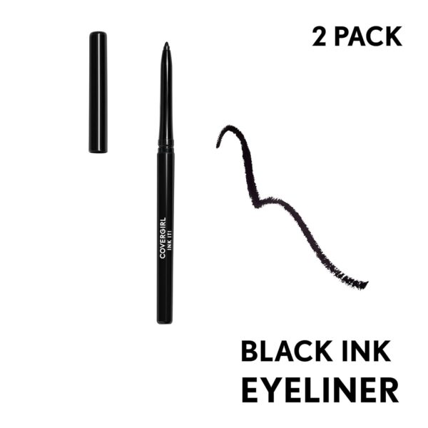 COVERGIRL Ink It! By Perfect Point Plus Waterproof Eyeliner, Black, 2 Count - Image 6