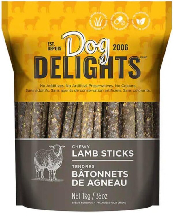 Chewy Lamb Stick Dog Treats, 35 Ounce