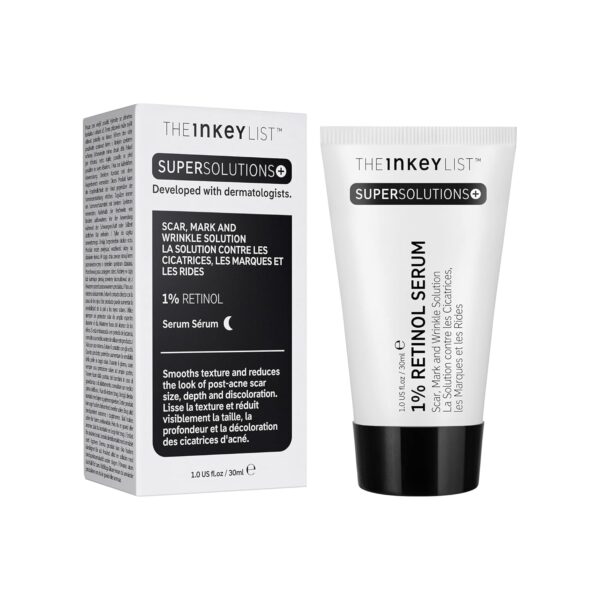 The INKEY List SuperSolutions 1% Retinol Serum for Face and Neck, Helps with Scar, Wrinkle and Skin Tone Appearance for Healthy-Looking Skin, 1.01 fl oz - Image 3