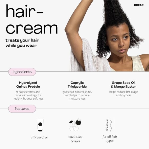 Bread BEAUTY SUPPLY hair-cream: Elastic Bounce Leave-in Conditioning Styler | Wavy, Curly, Coily & Textured Hair | Colour Safe, Silicone Free, Cruelty-Free | 8.4 oz 250 mL - Image 5
