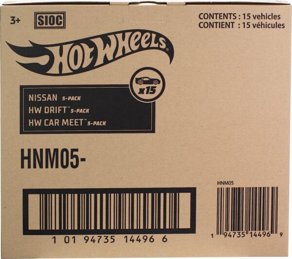 Hot Wheels Toy Cars or Trucks 5-Pack Bundle, 3-Themed Sets of 5 1:64 Scale Die-Cast Vehicles for Kids & Collectors, 15 Total (Styles May Vary) - Image 2