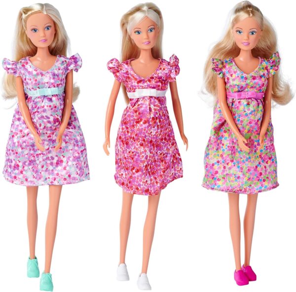 Simba 105733588 - Steffi Love Baby Surprise, Pregnant Doll with Baby Surprise, Boy, Girl, Twins, 3 Assorted Designs, Only One Item Supplied, Over 11 Pieces, 29 cm, from 3 Years - Image 3