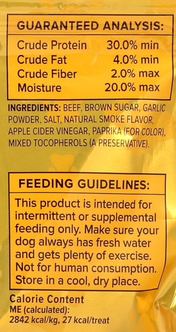 Newman's Own Beef Jerky Treats for Dogs, Original Recipe, 14 oz Bag - Image 4